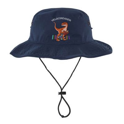 Velocireader Raptor Dinosaur Trex Bookworm Read Booklover Legacy Cool Fit Booney Bucket Hat