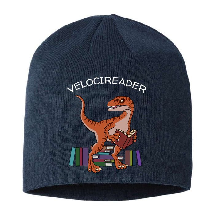 Velocireader Raptor Dinosaur Trex Bookworm Read Booklover Sustainable Beanie