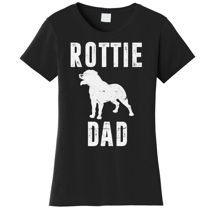 Vintage Rottweiler Dad Gift Rott Dog Daddy Rottie Father Women's T-Shirt