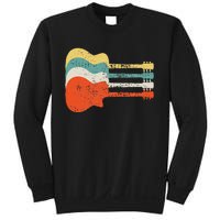 Vintage Retro Distressed Guitar Rock Music Fan Sweatshirt