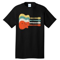 Vintage Retro Distressed Guitar Rock Music Fan Tall T-Shirt