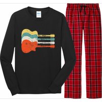 Vintage Retro Distressed Guitar Rock Music Fan Long Sleeve Pajama Set