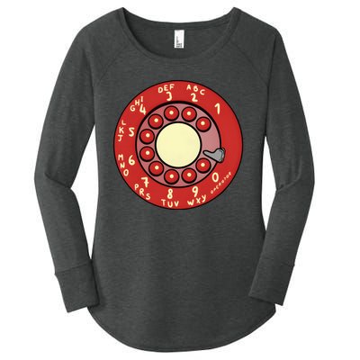 Vintage Rotary Dial Phone Women's Perfect Tri Tunic Long Sleeve Shirt