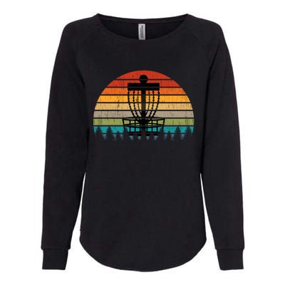 Vintage Retro Discgolf Retro Flying Disc Gift Womens California Wash Sweatshirt