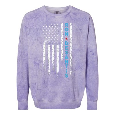 Vote Ron Desantis Campaign 47th President 2024 Colorblast Crewneck Sweatshirt