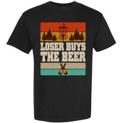 Vintage Retro Disc Golf Loser Buys The Beer Garment-Dyed Heavyweight T-Shirt