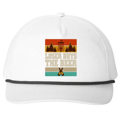 Vintage Retro Disc Golf Loser Buys The Beer Snapback Five-Panel Rope Hat