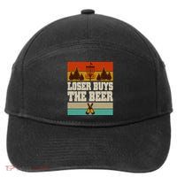 Vintage Retro Disc Golf Loser Buys The Beer 7-Panel Snapback Hat
