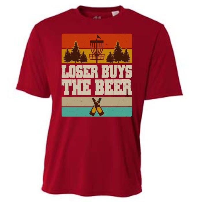 Vintage Retro Disc Golf Loser Buys The Beer Cooling Performance Crew T-Shirt