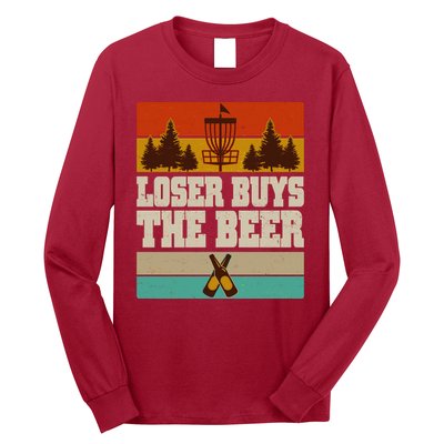 Vintage Retro Disc Golf Loser Buys The Beer Long Sleeve Shirt