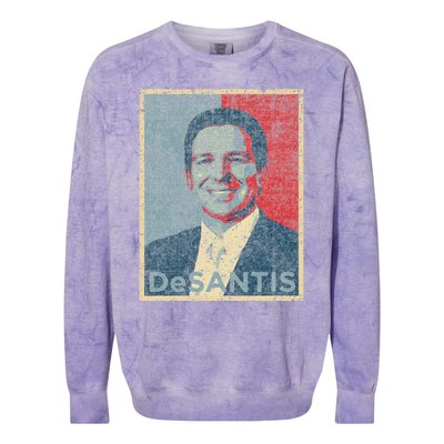 Vote Ron DeSantis For Republican President 2024 Hope Poster Colorblast Crewneck Sweatshirt