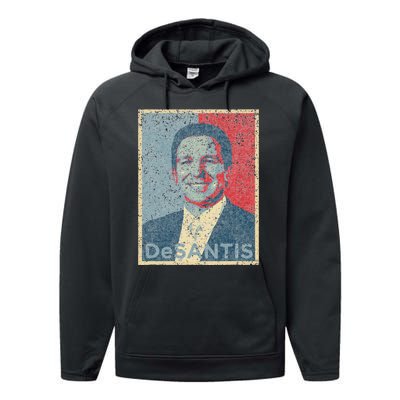 Vote Ron DeSantis For Republican President 2024 Hope Poster Performance Fleece Hoodie