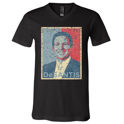 Vote Ron DeSantis For Republican President 2024 Hope Poster V-Neck T-Shirt