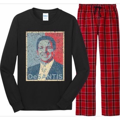 Vote Ron DeSantis For Republican President 2024 Hope Poster Long Sleeve Pajama Set