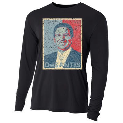 Vote Ron DeSantis For Republican President 2024 Hope Poster Cooling Performance Long Sleeve Crew