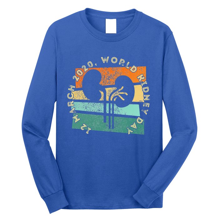 Vintage Retro Design WORLD KIDNEY DAY Long Sleeve Shirt