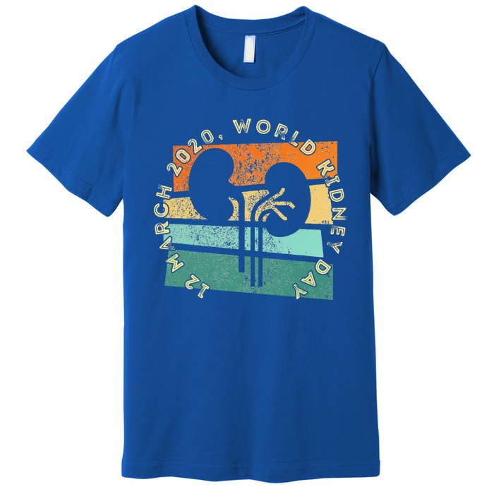 Vintage Retro Design WORLD KIDNEY DAY Premium T-Shirt