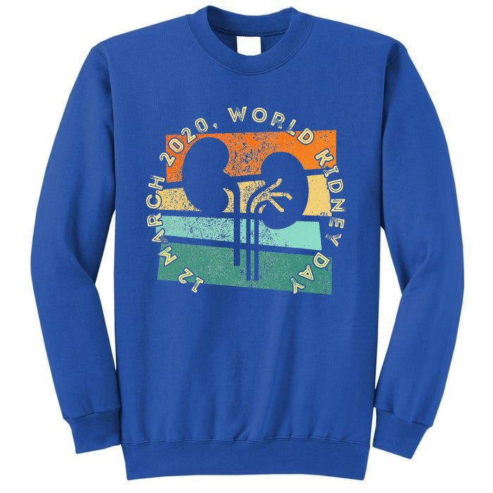 Vintage Retro Design WORLD KIDNEY DAY Tall Sweatshirt