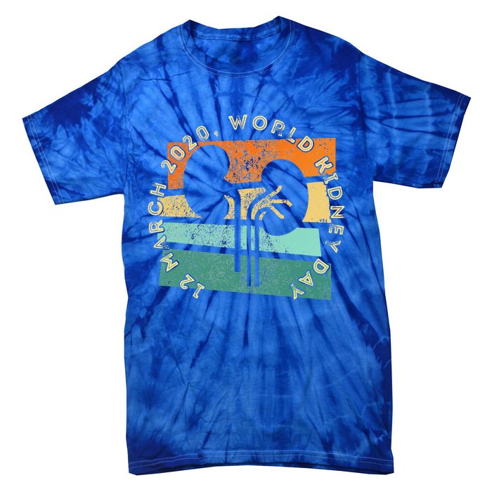 Vintage Retro Design WORLD KIDNEY DAY Tie-Dye T-Shirt