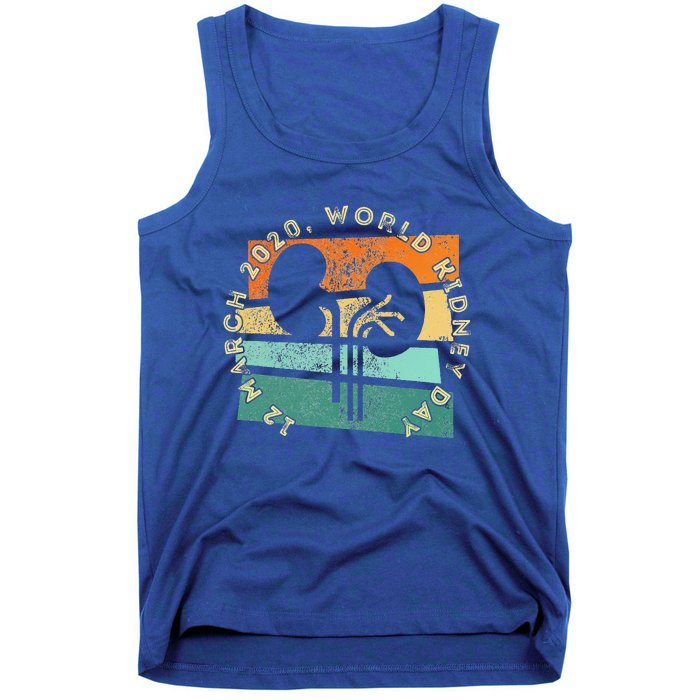 Vintage Retro Design WORLD KIDNEY DAY Tank Top