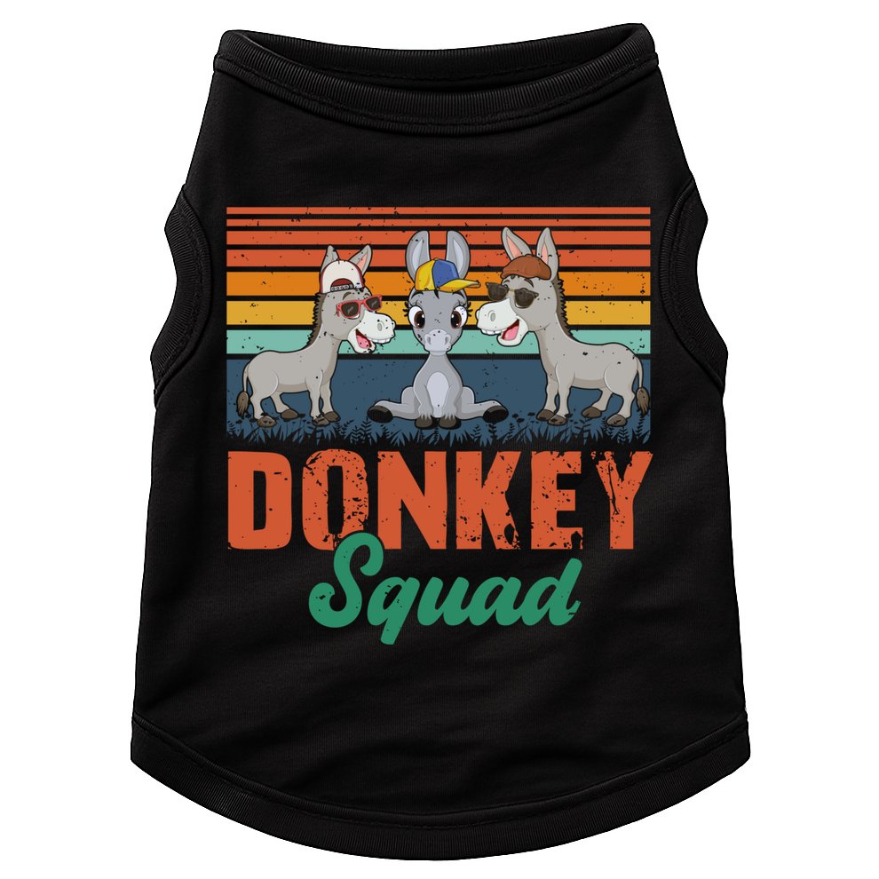 Vintage Retro Donkey Funny Squad Three Donkeys Sunglasses Gift Doggie Tank