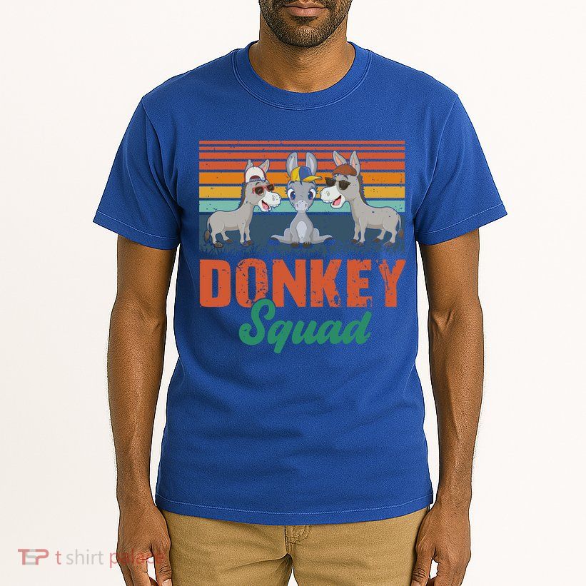 Vintage Retro Donkey Funny Squad Three Donkeys Sunglasses Gift Tall T-Shirt