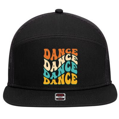 Vintage Retro Dance Gift For Dancer 7 Panel Mesh Trucker Snapback Hat