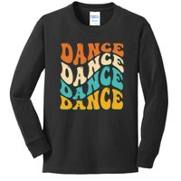 Vintage Retro Dance Gift For Dancer Kids Long Sleeve Shirt