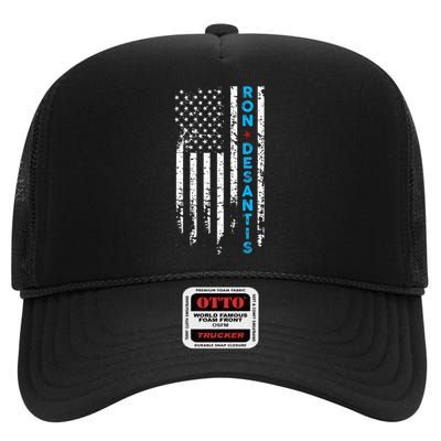 Vote Ron Desantis Campaign 47th President 2024 High Crown Mesh Back Trucker Hat