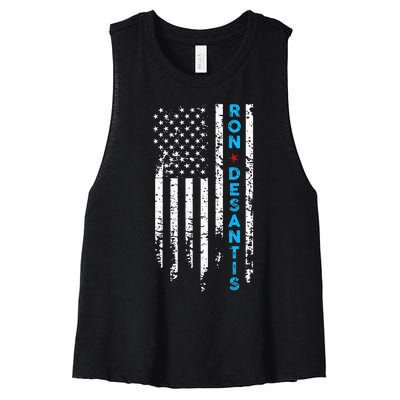 Vote Ron Desantis Campaign 47th President 2024 Women's Racerback Cropped Tank