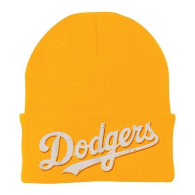 Vintage Retro Dodgers Style Classic Knit Cap Winter Beanie