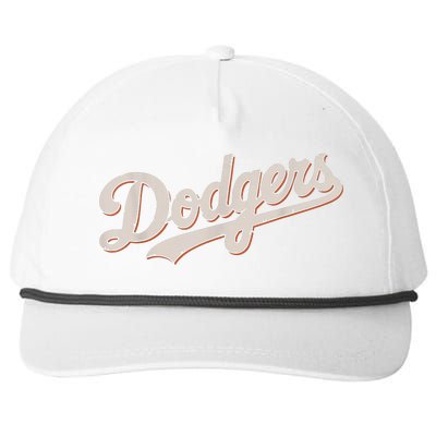 Vintage Retro Dodgers Style Classic Snapback Five-Panel Rope Hat