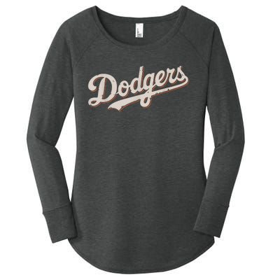 Vintage Retro Dodgers Style Classic Women's Perfect Tri Tunic Long Sleeve Shirt