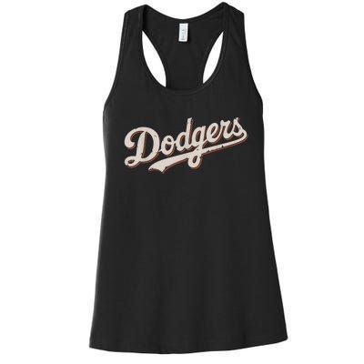 Vintage Retro Dodgers Style Classic Women's Racerback Tank