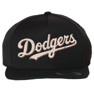 Vintage Retro Dodgers Style Classic Wool Snapback Cap