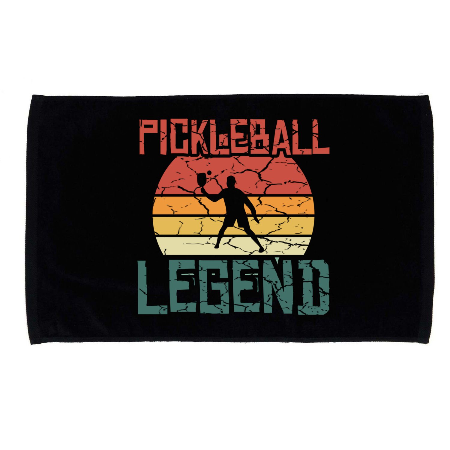 Vintage Retro Distressed Pickleball Legend Gift Microfiber Hand Towel