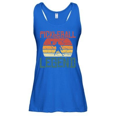 Vintage Retro Distressed Pickleball Legend Gift Ladies Essential Flowy Tank