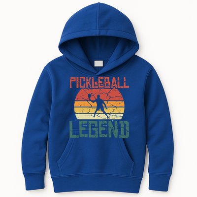 Vintage Retro Distressed Pickleball Legend Gift Kids Hoodie