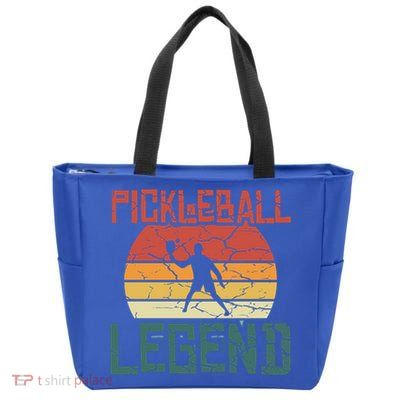 Vintage Retro Distressed Pickleball Legend Gift Zip Tote Bag