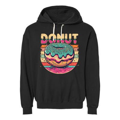 Vintage Retro DONUT Garment-Dyed Fleece Hoodie