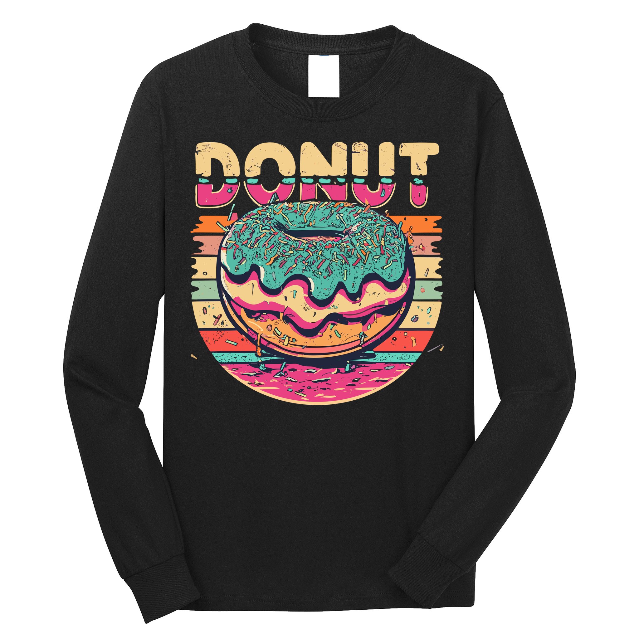 Vintage Retro DONUT Long Sleeve Shirt