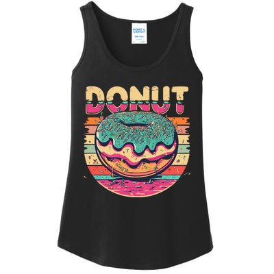 Vintage Retro DONUT Ladies Essential Tank