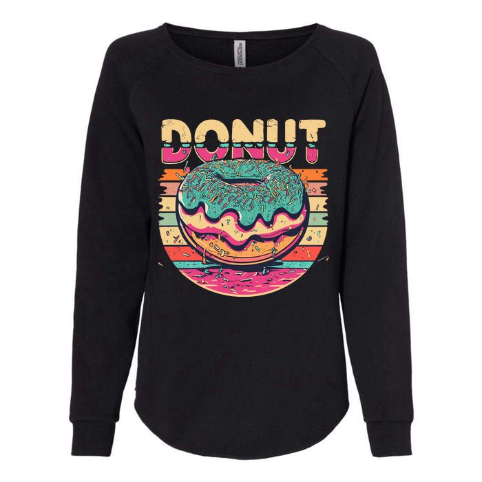 Vintage Retro DONUT Womens California Wash Sweatshirt