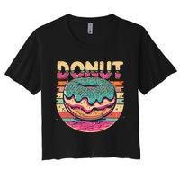 Vintage Retro DONUT Women's Crop Top Tee