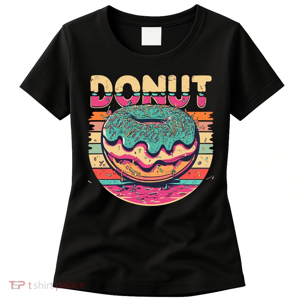 Vintage Retro DONUT Womens T-Shirt