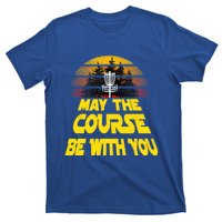 Vintage Retro Disc Golf May The Course Be With You Women T-Shirt