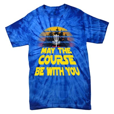 Vintage Retro Disc Golf May The Course Be With You Women Tie-Dye T-Shirt