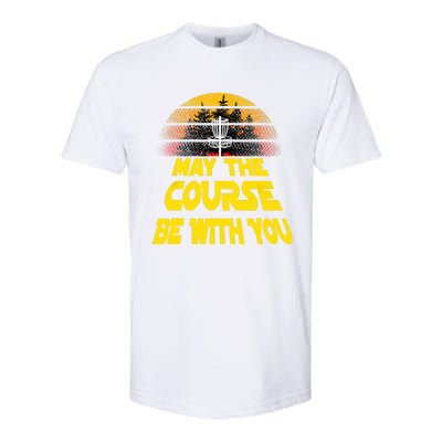 Vintage Retro Disc Golf May The Course Be With You Women Softstyle® CVC T-Shirt