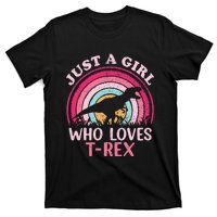 Vintage Retro Dinosaur Just A Girl Who Loves T-Shirt