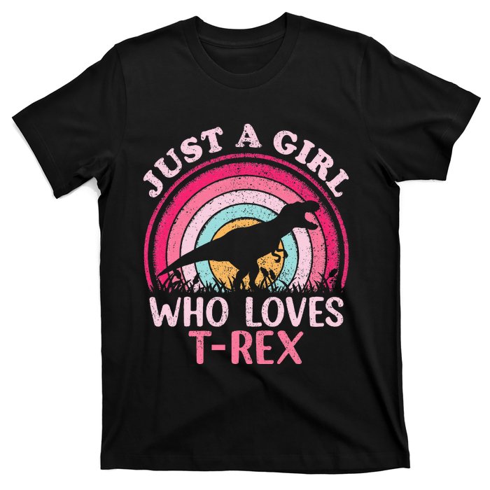 Vintage Retro Dinosaur Just A Girl Who Loves T-Shirt